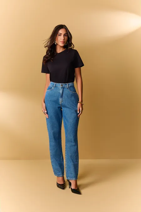 Calça Jeans Feminina Reta Trend Blue Puramania Calça Jeans Feminina Reta Trend Blue Puramania